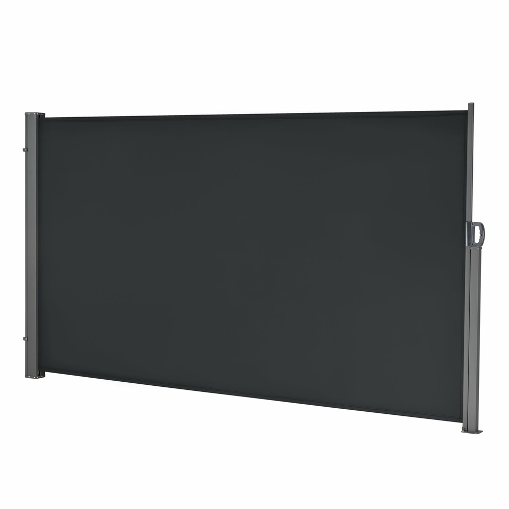 Store pour balcon latéral acier polyester 160 x 300 cm noir