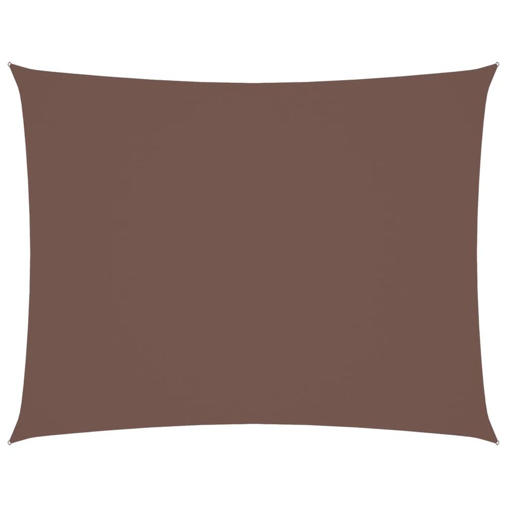 Voile de parasol tissu oxford rectangulaire 2,5x3,5 m marron