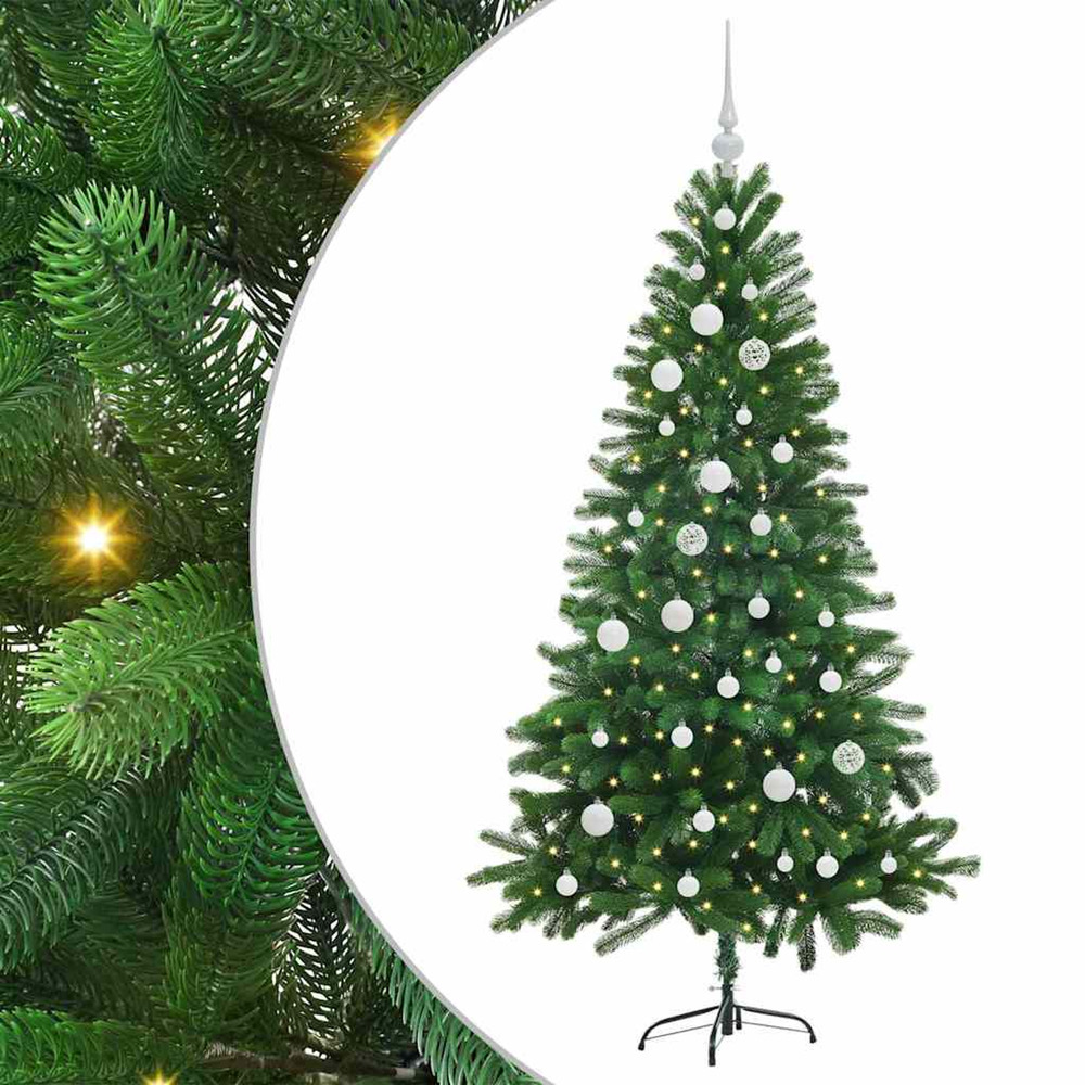Sapin de noël avec 150 led avec support vert 150 cm pe
