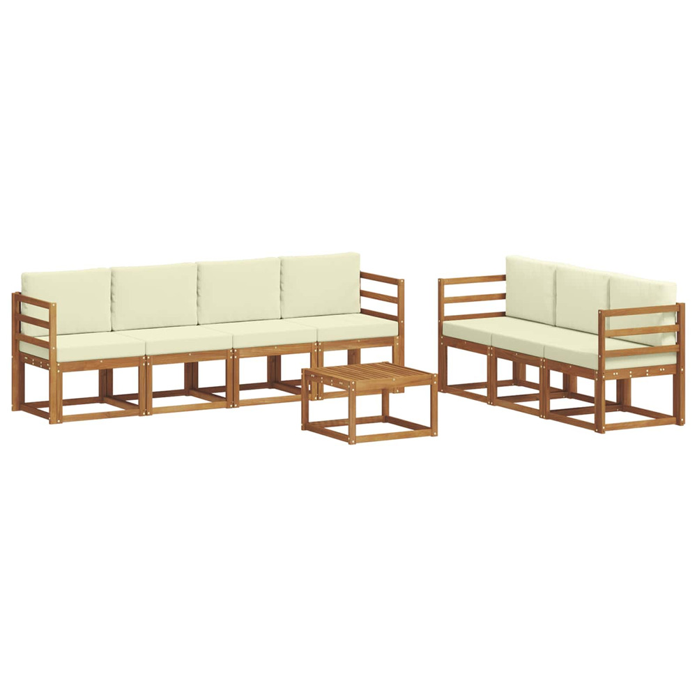 Ensemble de canapés d'extérieur 8 pcs naturel et crème