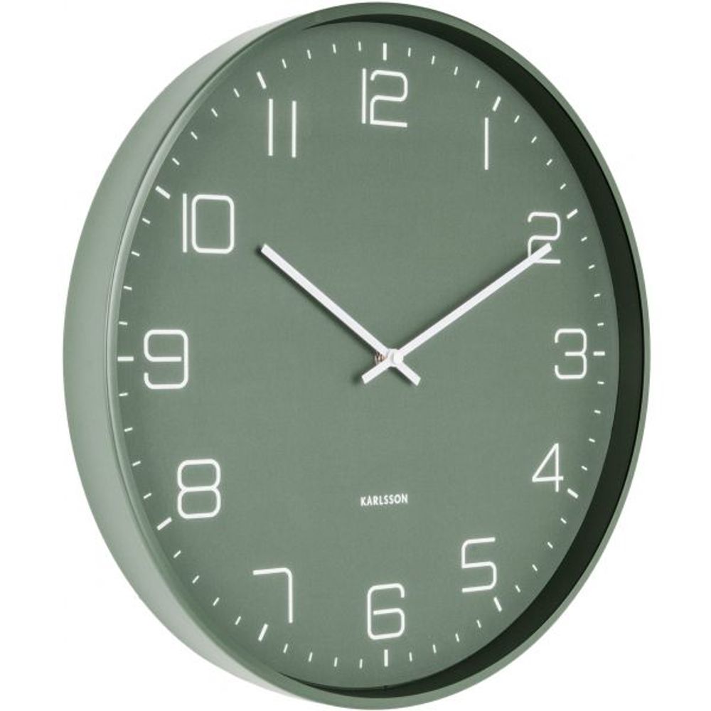 Horloge en métal mat lofty vert