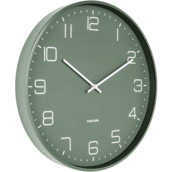 Horloge en métal mat lofty vert