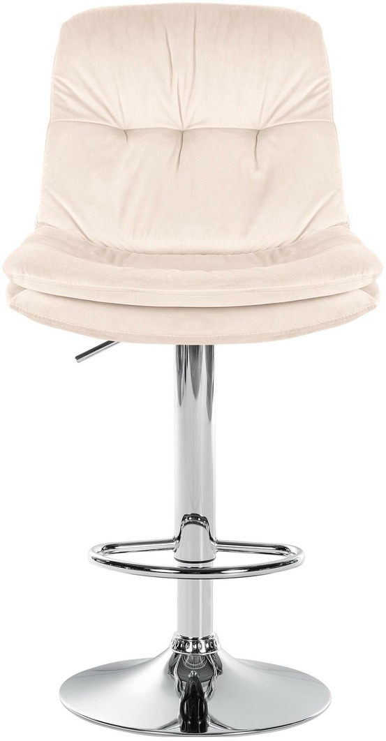 Tabouret de bar laurel velours chrome