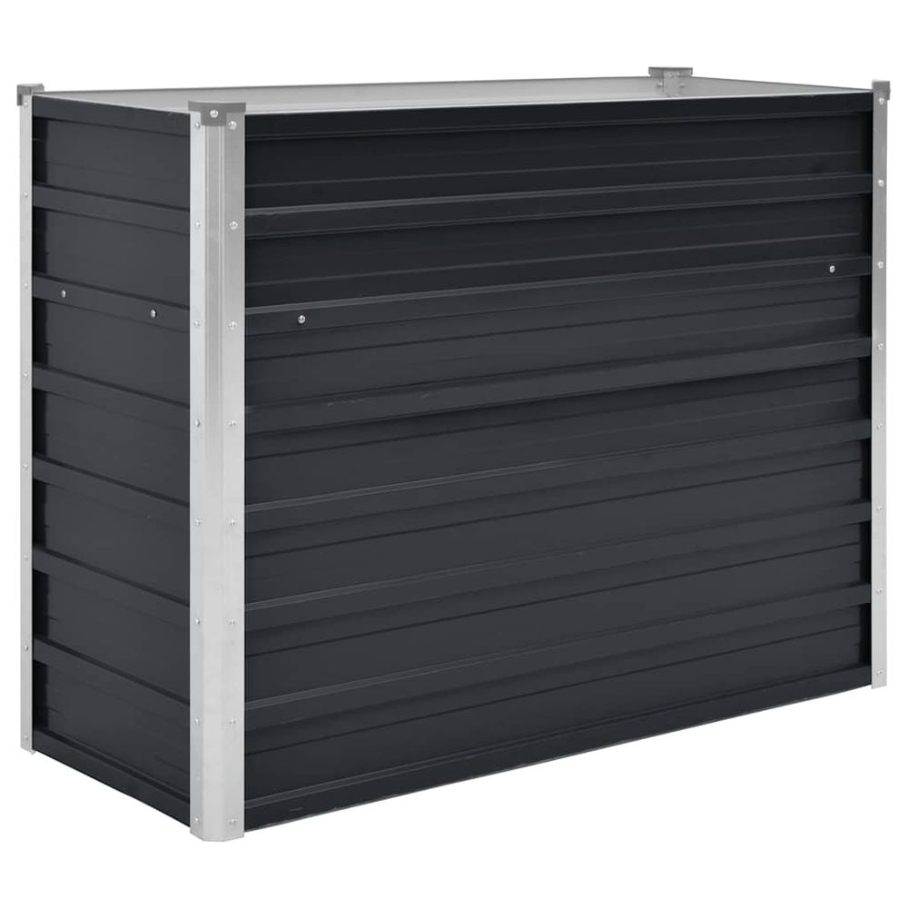 Lit surélevé de jardin anthracite 100x40x77 cm acier galvanisé