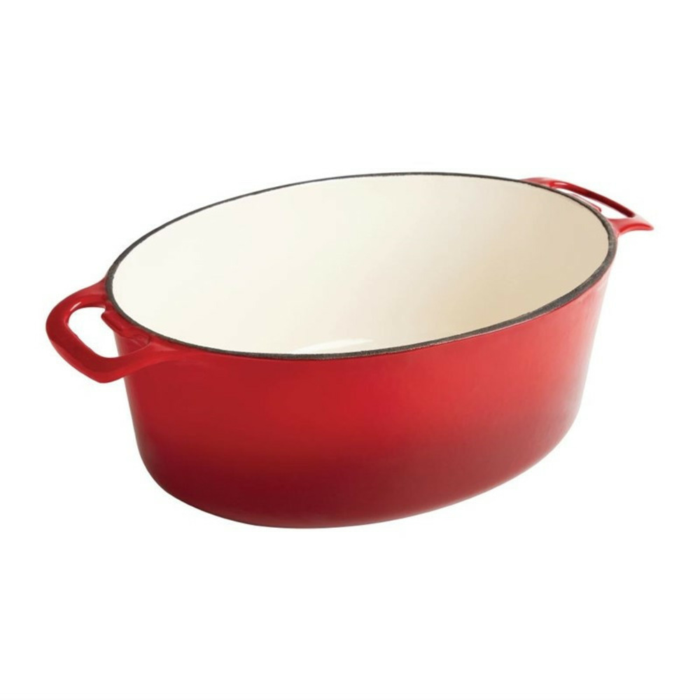Cocotte ovale en fonte rouge 5 l - vogue