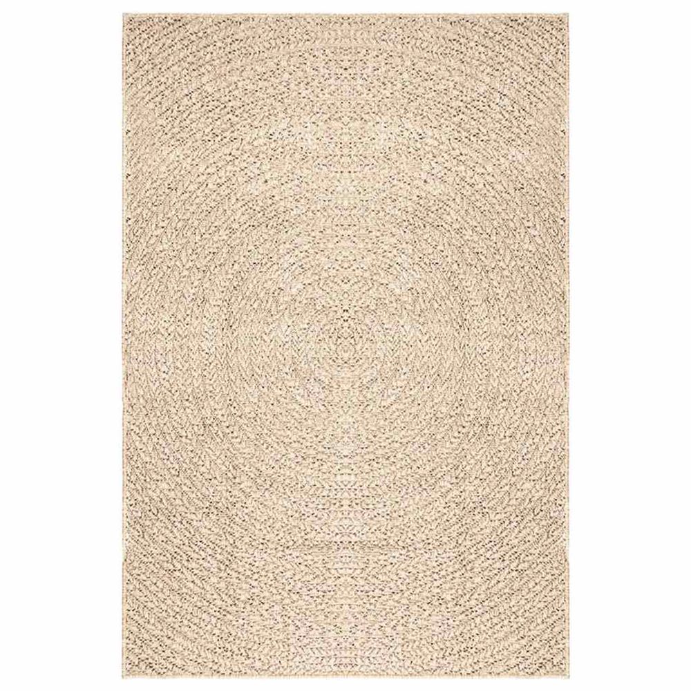 Tapis zizur beige 140x200 cm aspect de jute intérieur extérieur