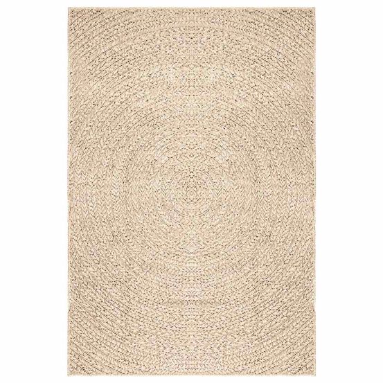 Tapis zizur beige 140x200 cm aspect de jute intérieur extérieur