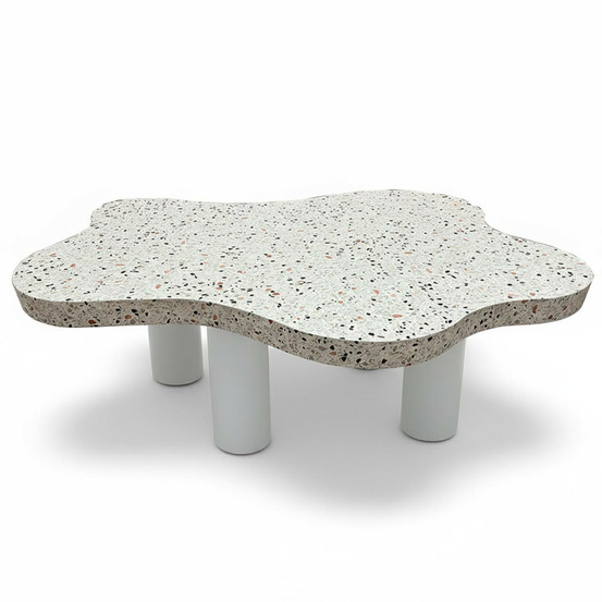 Table basse effet terrazzo
