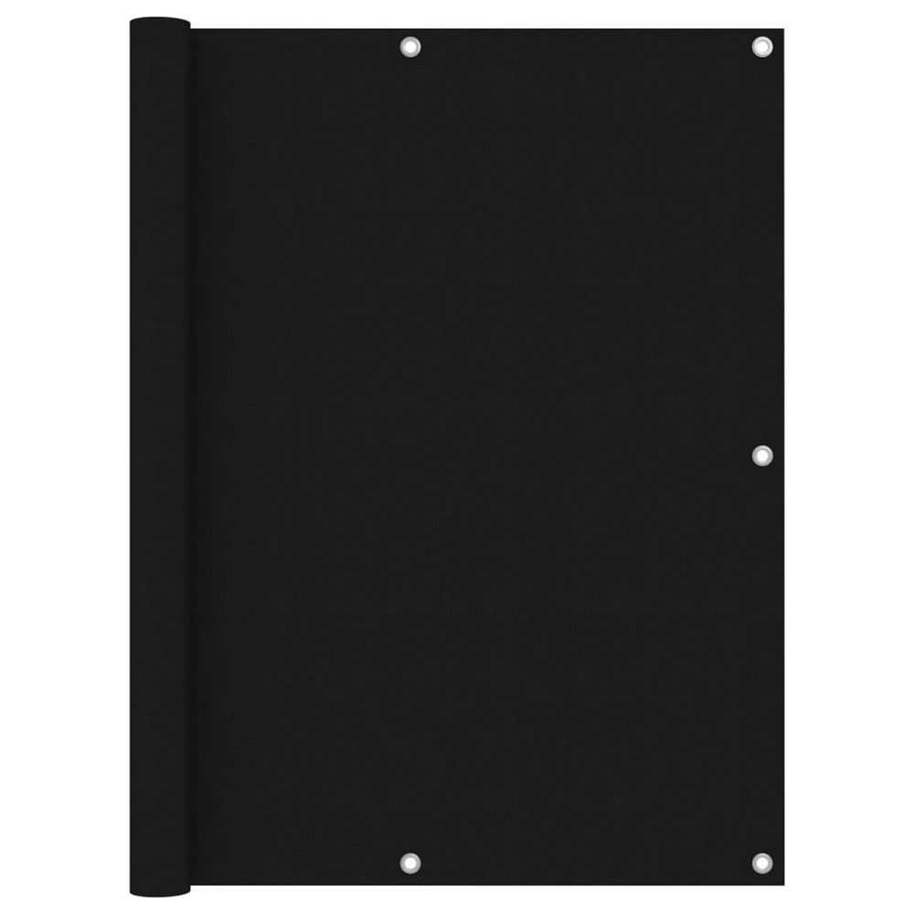 Écran de balcon noir 120x300 cm tissu oxford