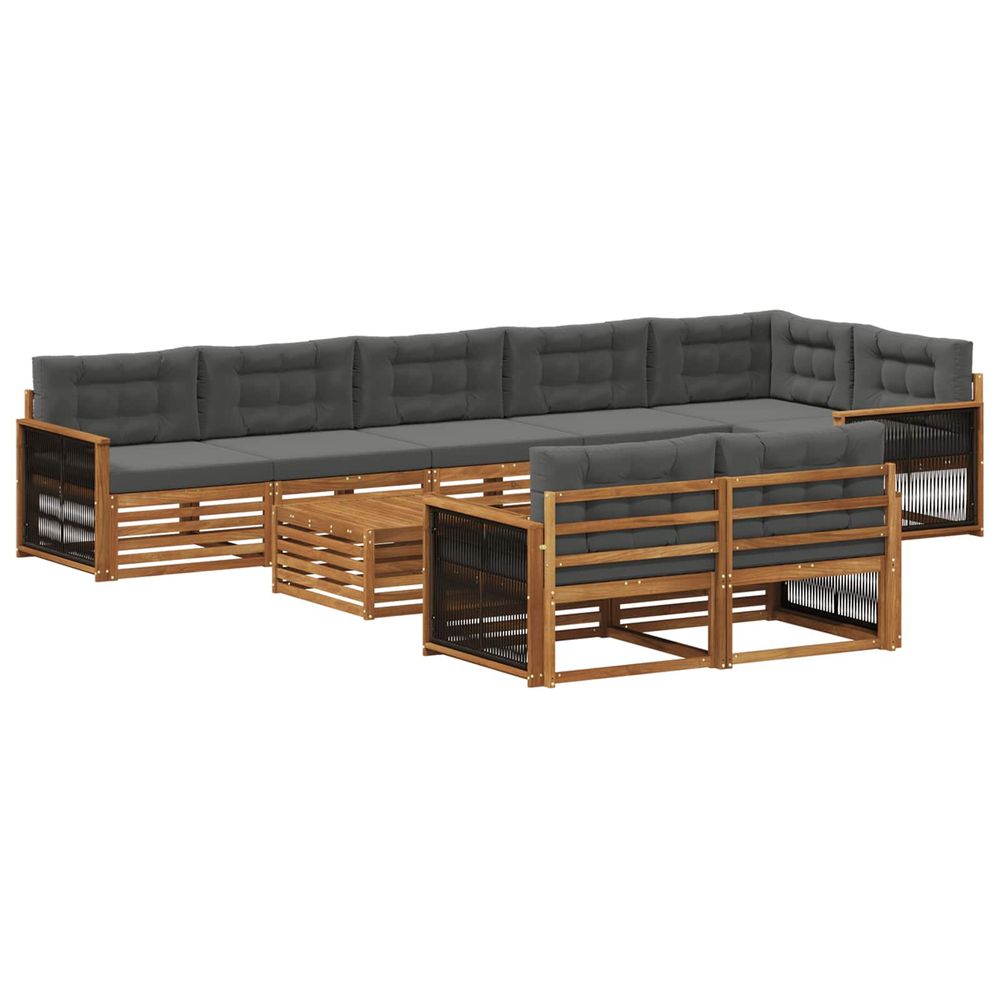 Ensemble de canapés d'extérieur 9 pc