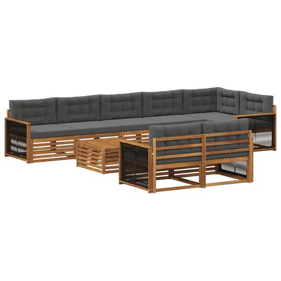Ensemble de canapés d'extérieur 9 pc