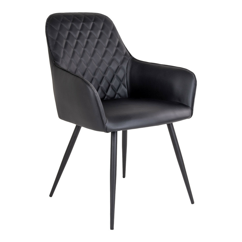 Chaise de salle à manger harbo en plastique noir hn1223