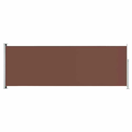 Auvent latéral rétractable de patio 220x600 cm marron