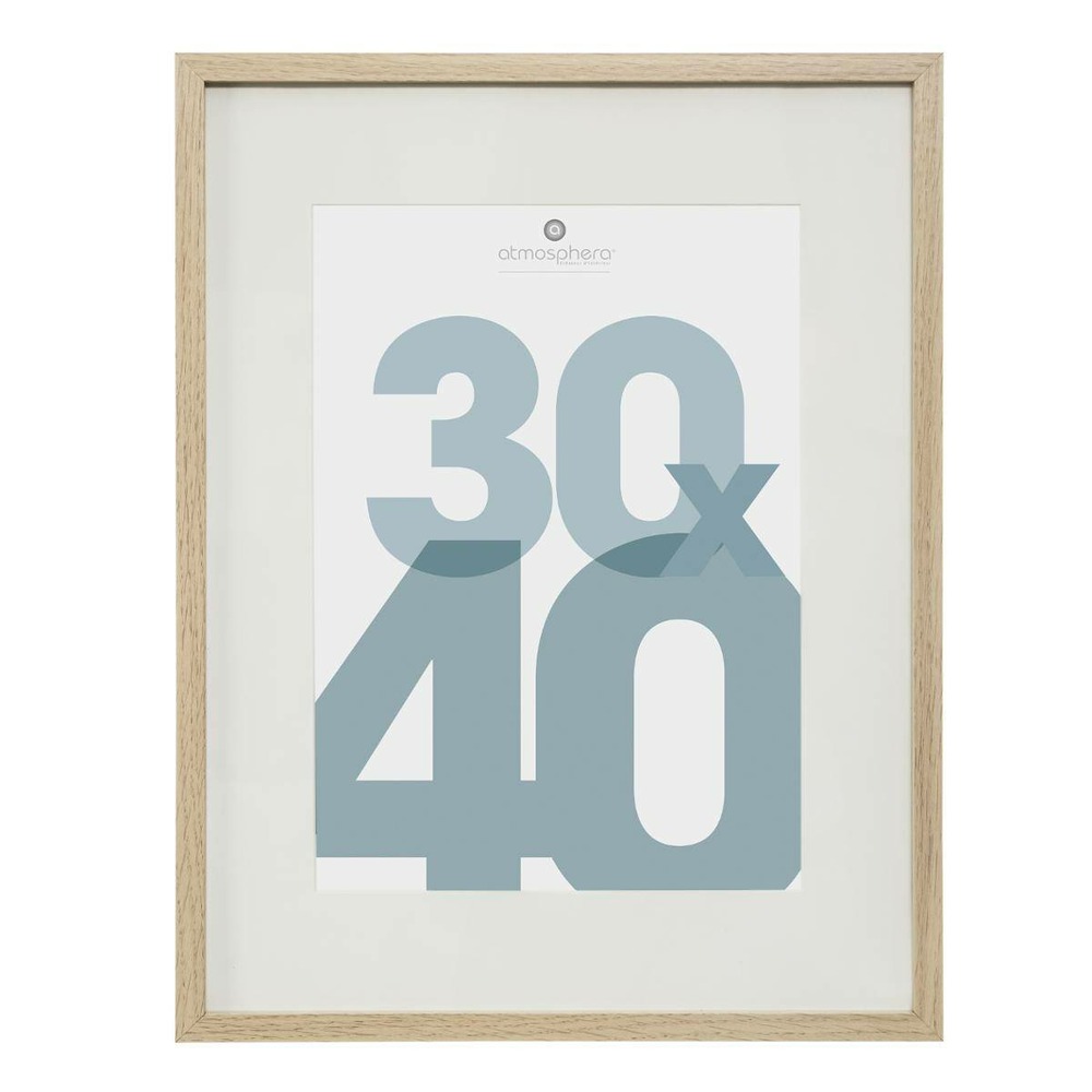 Cadre photo manu - bois et verre - 30x40 cm