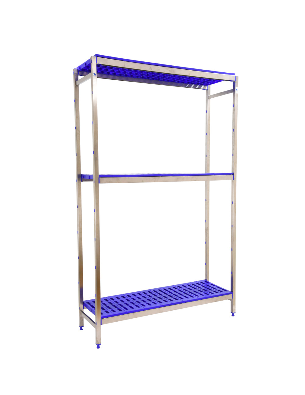 Etagère sans vis simoninox initial 3pp/2000x1660x500 a.inox/bleu 2000x1660x500 - simonrack