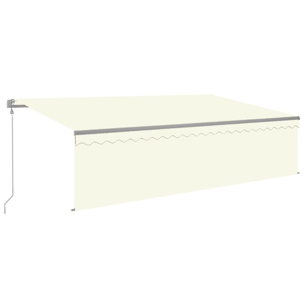 Auvent rétractable automatique avec store 5x3 m crème