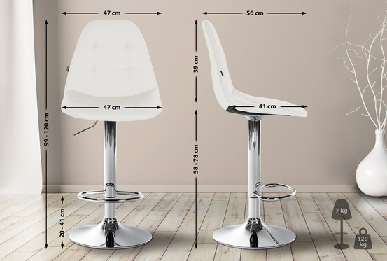 Tabouret de bar elmore simili cuir c