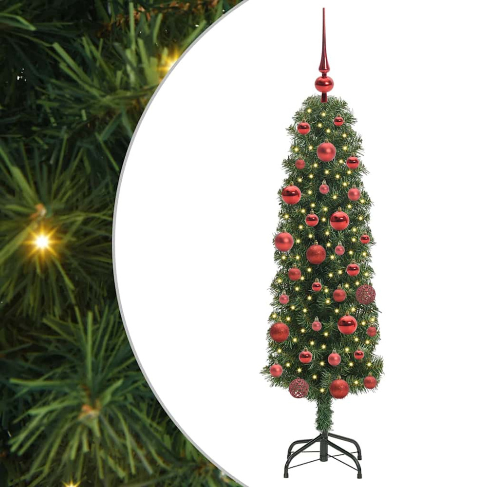 Sapin de noël artificiel vert 150 cm pvc et acier et plastique
