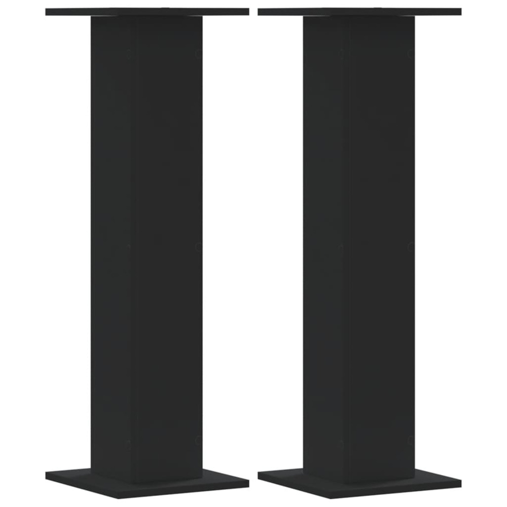 Supports pour plantes 2 pcs noir 30x30x95 cm bois d'ingénierie