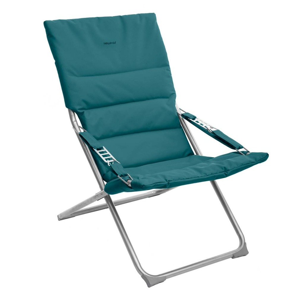 Fauteuil relax de jardin milos bleu canard