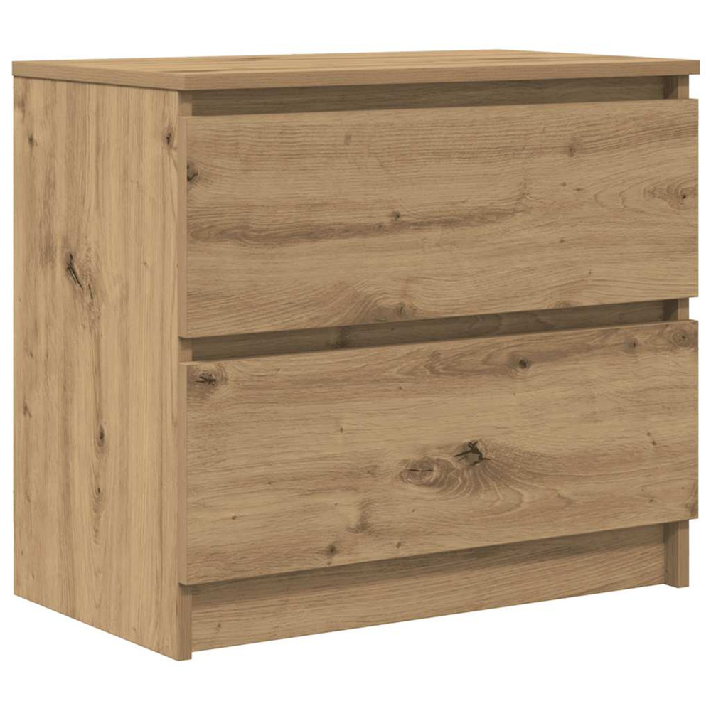 Meuble tv chêne artisanal 60x35x54 cm bois d'ingénierie
