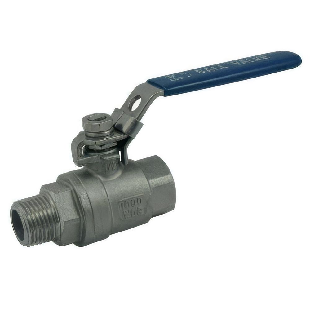 Vanne à boisseau sphérique 2 pièces - corps inox 316 - male femelle - 1/4''