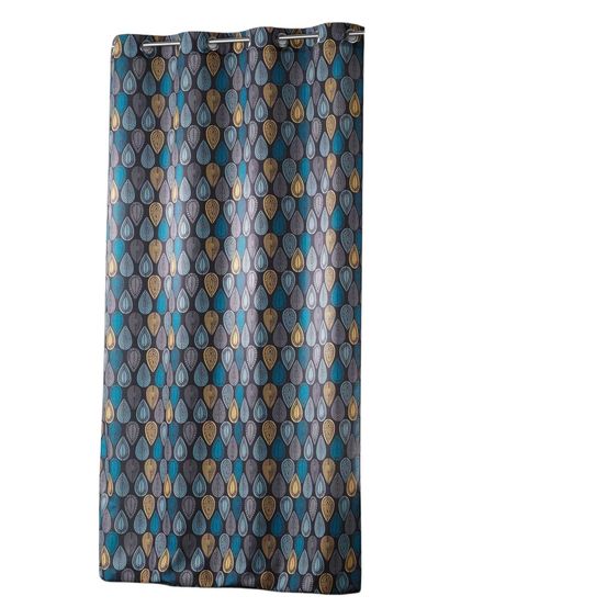 Rideau a oeillets polyester imprime palpito anthracite 140 x 260 cm