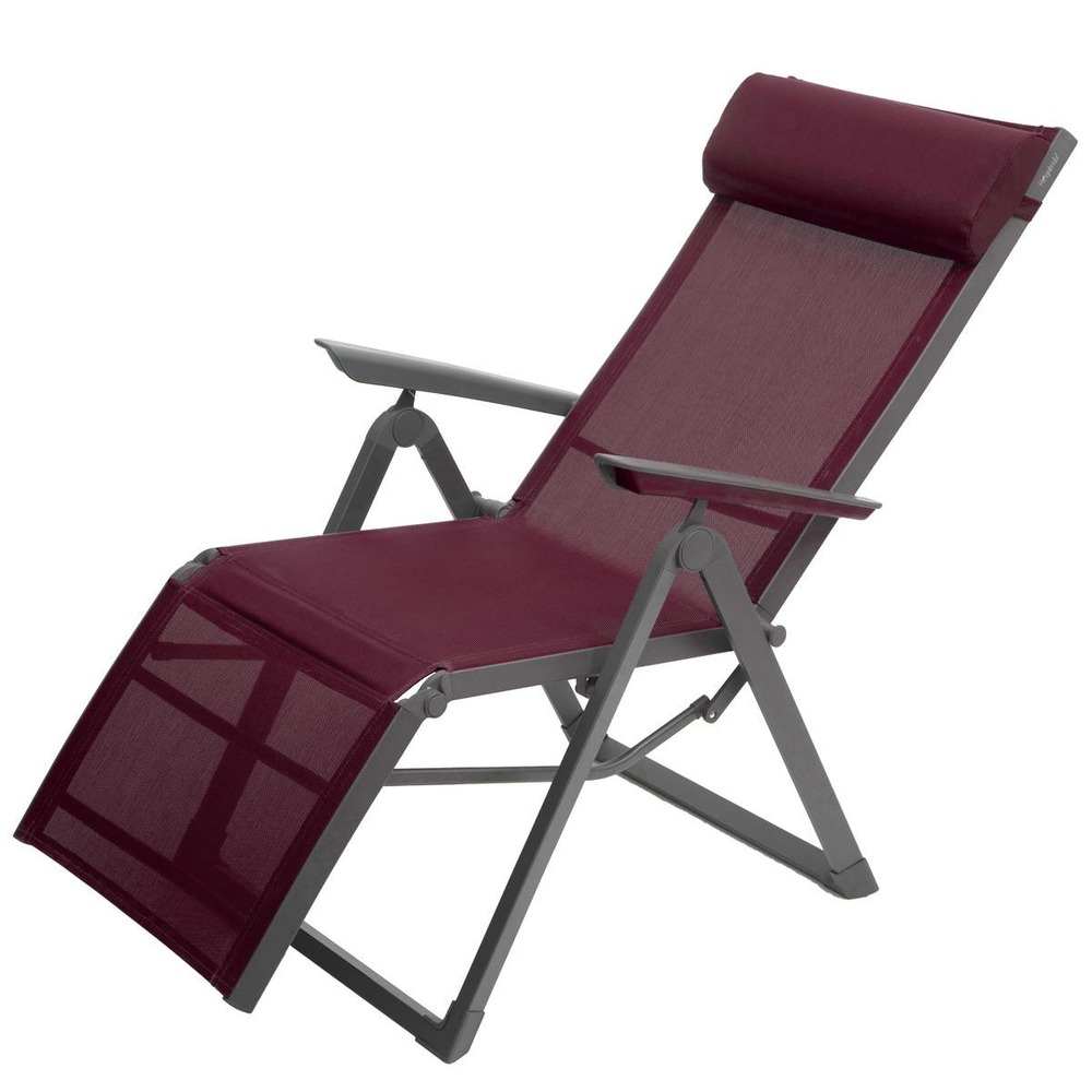 Fauteuil de jardin inclinable decima bordeaux & graphite