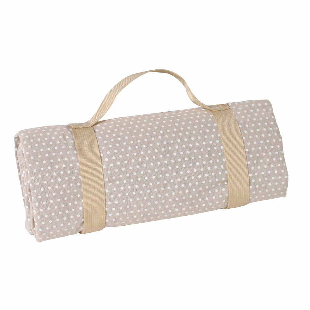 Nappe pique-nique à pois blancs 140x140