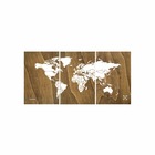 Carte en bois - woody map wooden edition / 120 x 60 cm
