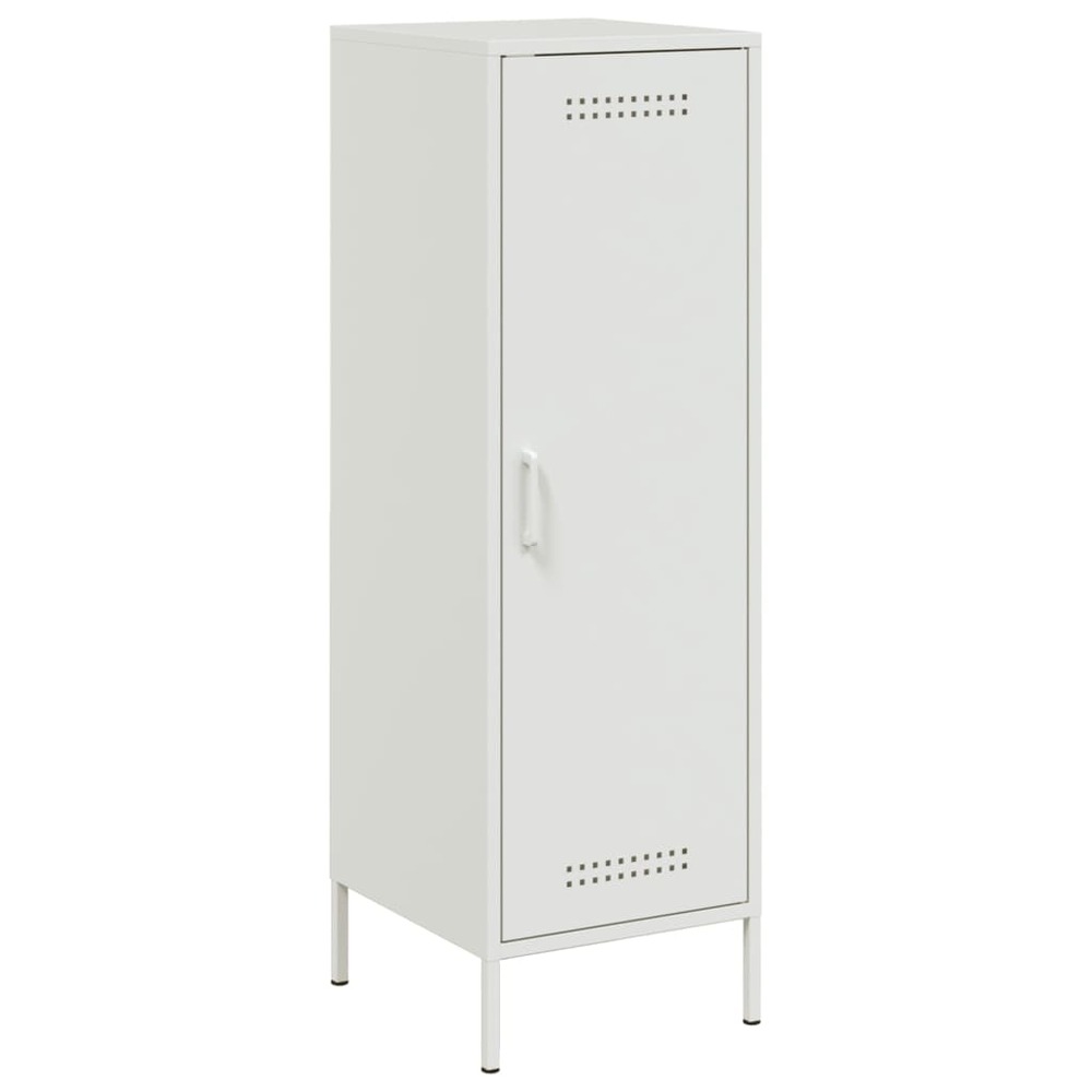 Buffet bahut commode armoire meuble de rangement organisateur cuisine salle de séjour salon haut 36 x 39 x 113 cm acier blanc