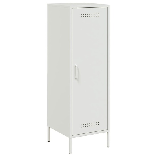 Buffet bahut commode armoire meuble de rangement organisateur cuisine salle de séjour salon haut 36 x 39 x 113 cm acier blanc