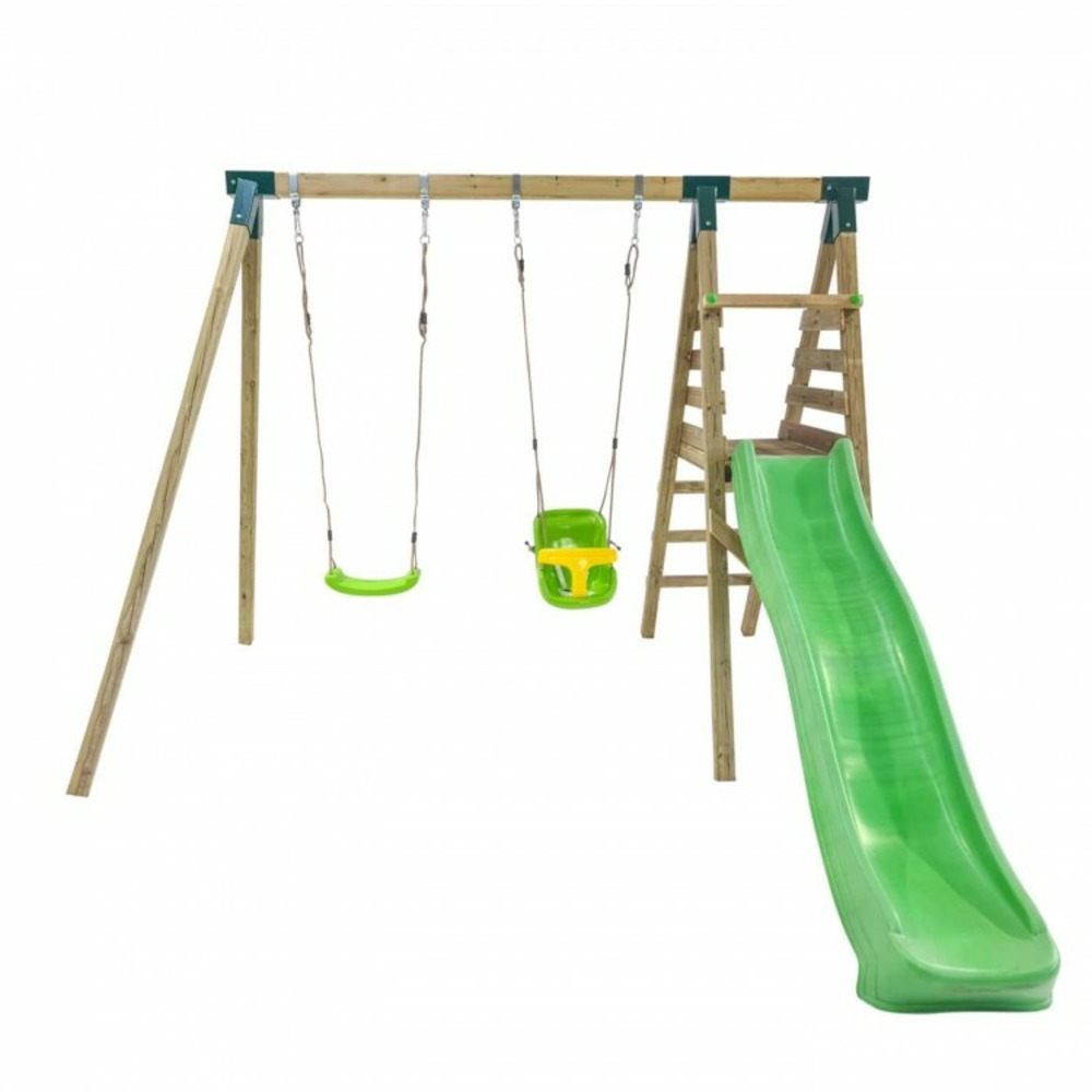 Aire de jeux masgames mauna loa l (bois carré) 2 sièges plats + 1 siège bébé supplémentaire