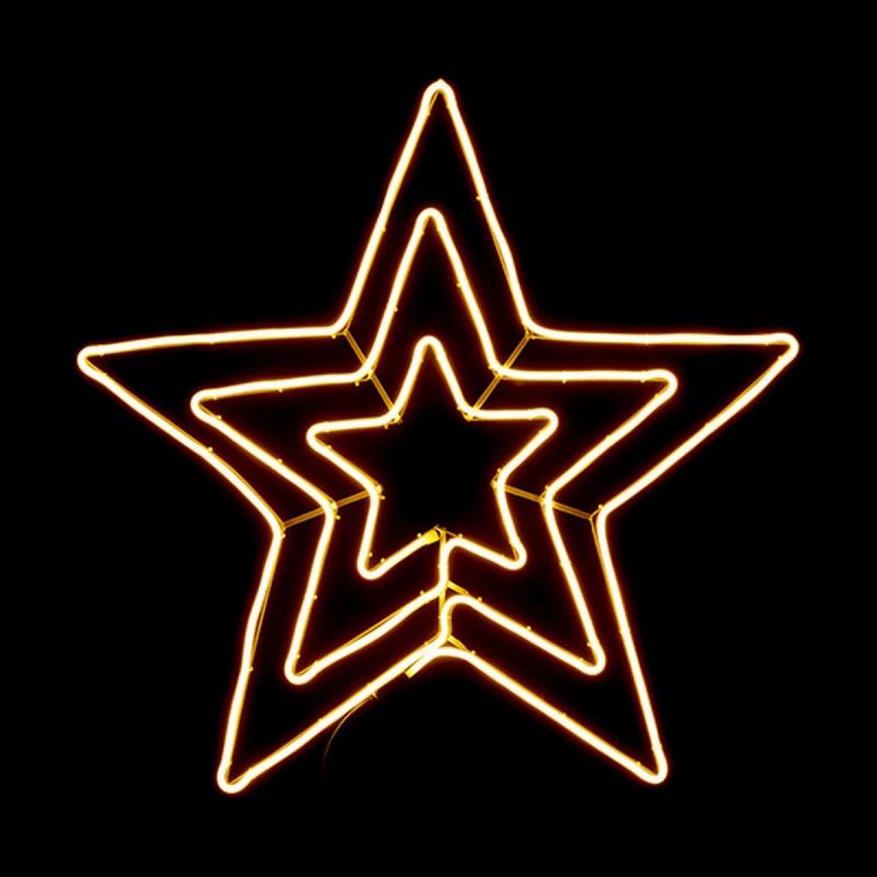 Étoile de noël lumière jaune (82 x 1,5 x 84 cm)