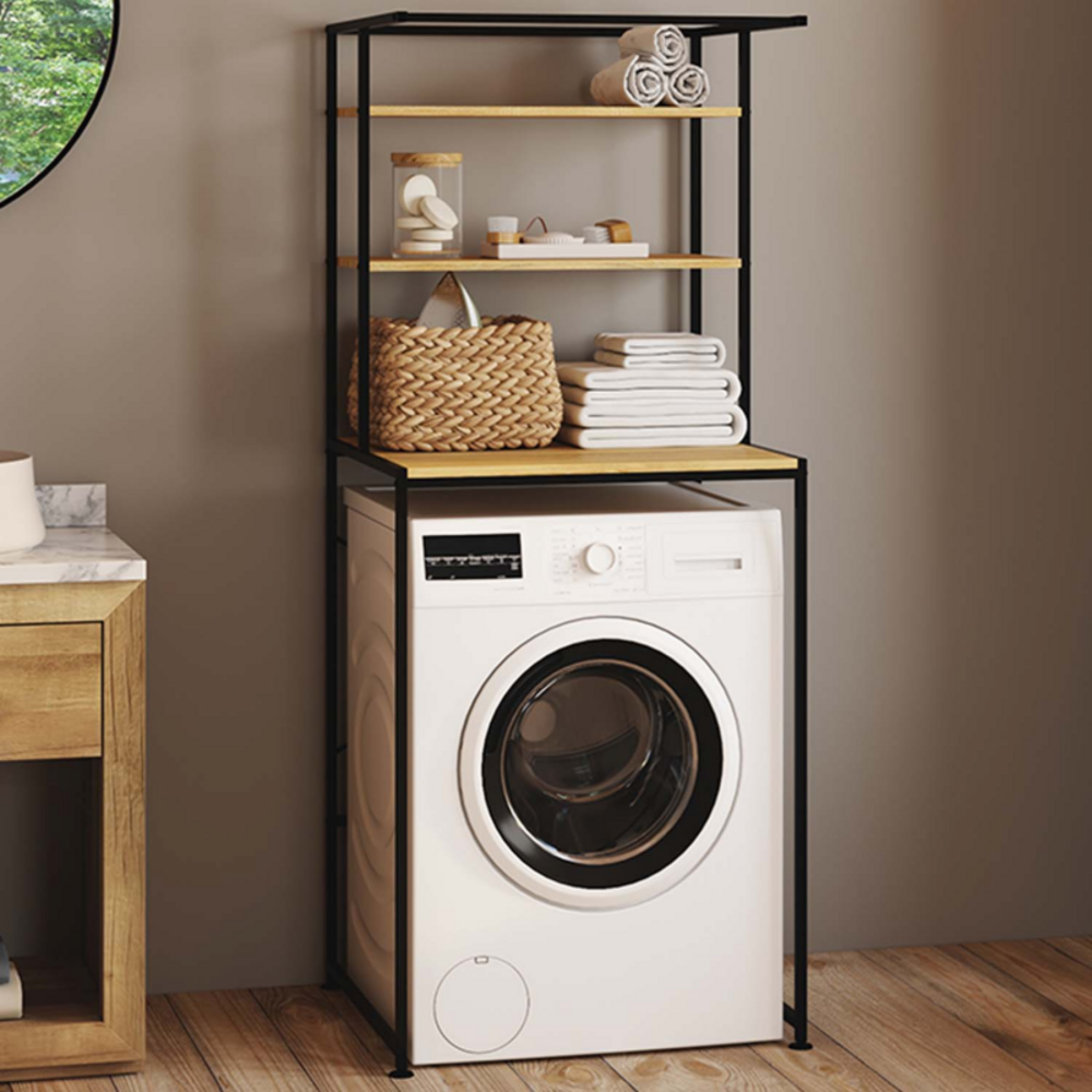 Rangement WC Design Meuble WC 3 Portes DETROIT Style Industriel - Rangement Moderne Pour Petit Espace Meuble D'entrée