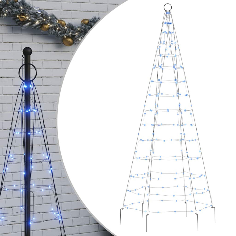 Sapin de noël à led 200 led bleu 180 cm