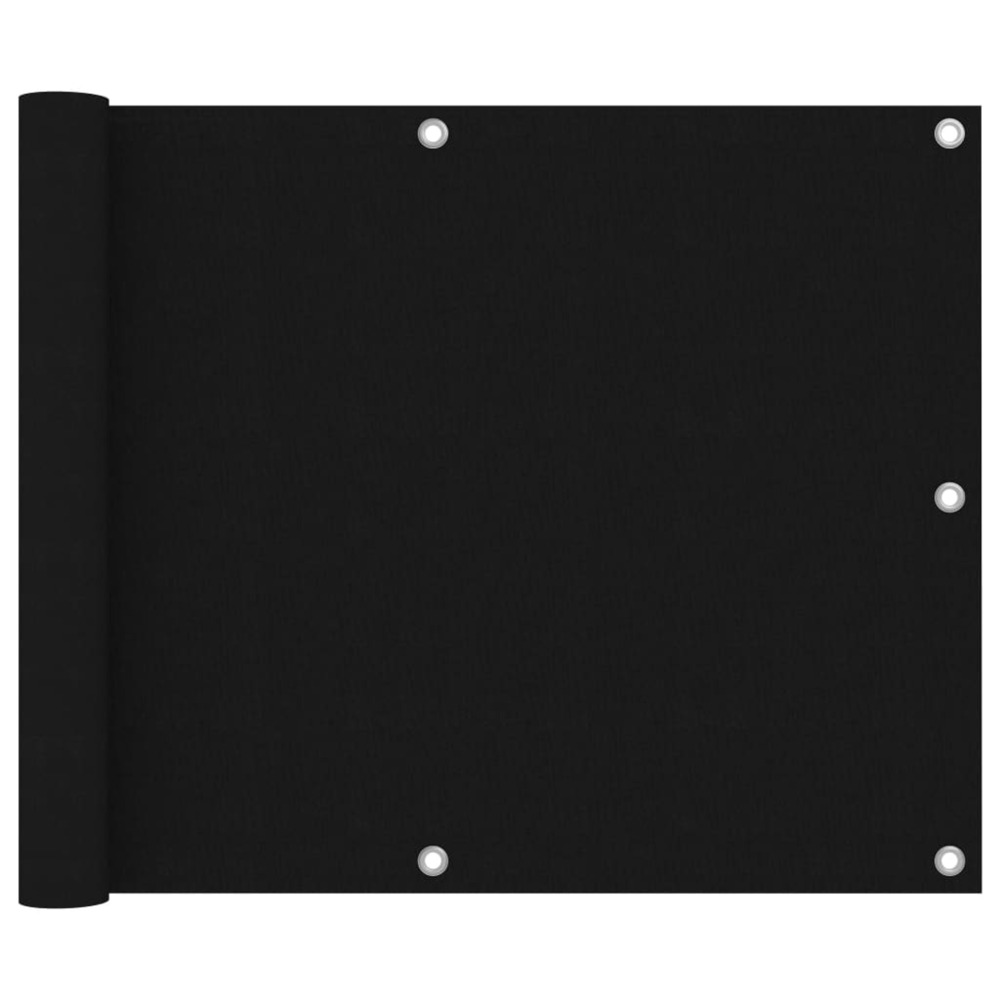 Écran de balcon noir 75x400 cm tissu oxford