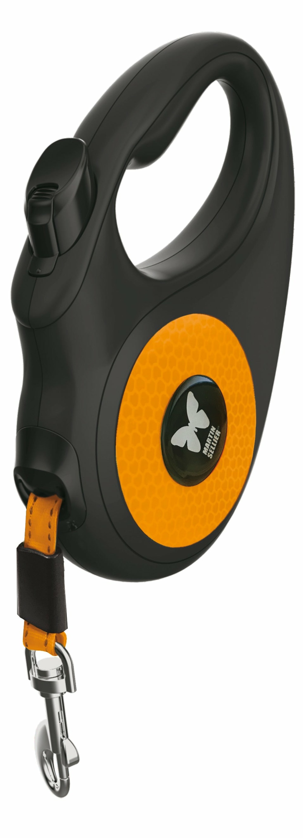 Martin sellier - laisse enrouleur sangle rétractable pour chiens - collection fluo