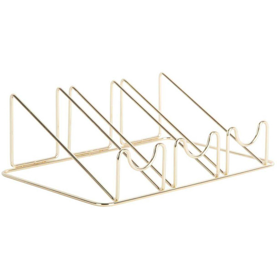 Support à bouteilles en métal wired doré