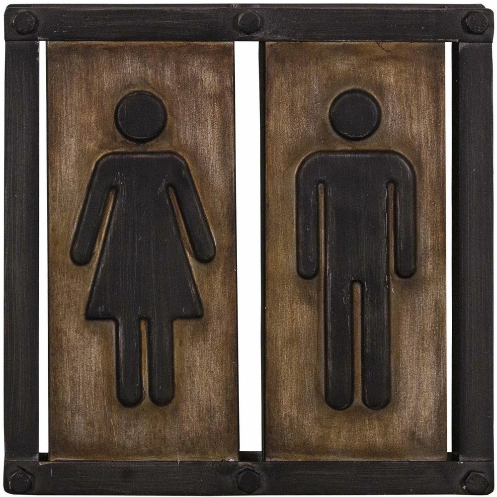 Plaque industrielle toilettes 21.5 cm