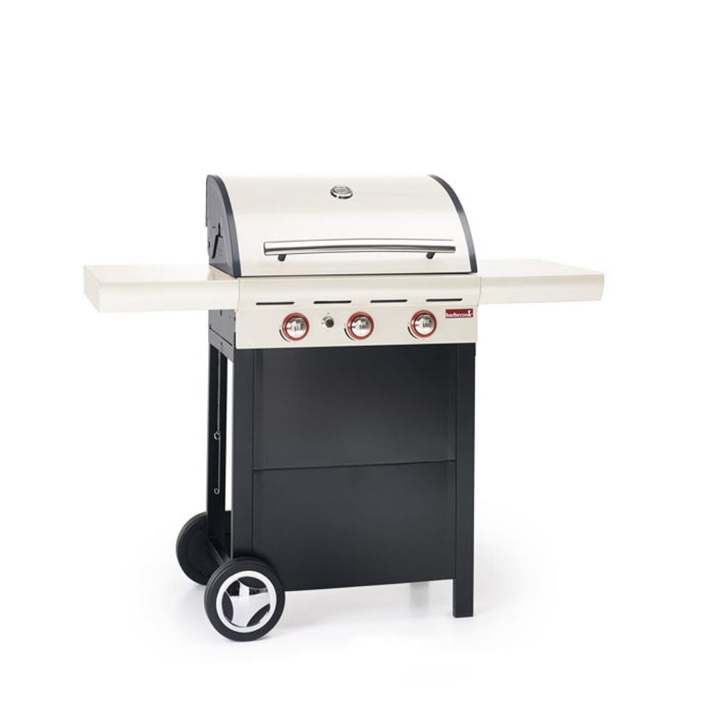 Barbecue à gaz 3 feux barbecook spring 300 crème | Truffaut