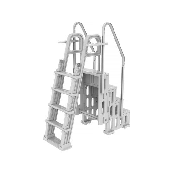 Escalier double piscine