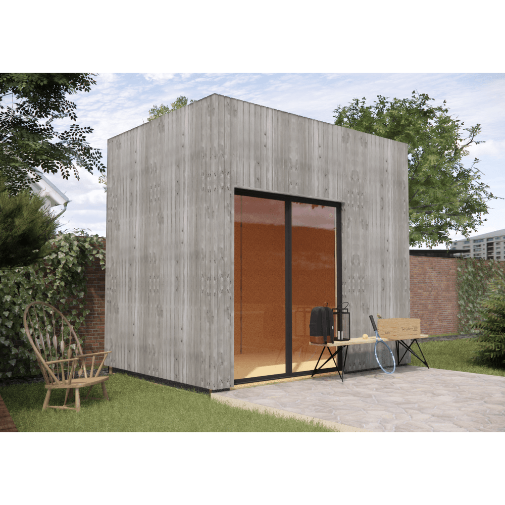 Studio de jardin 4 saisons en bois 3,3 x 2,4 x 3,2 m / isolation re2020 avec plancher isolé / menuiseries alu k-line