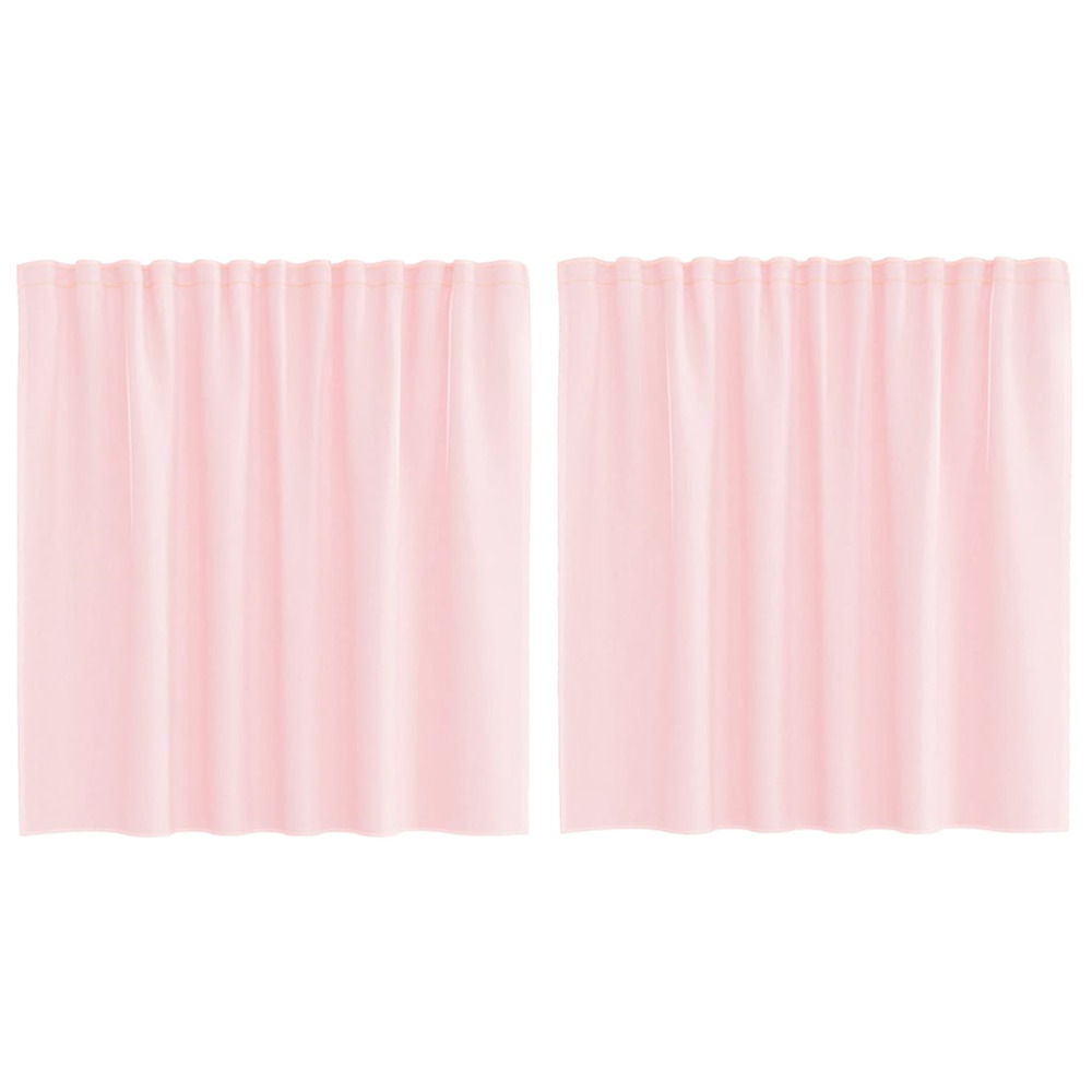 Rideaux en voile avec boucles 2 pcs rose clair 140x140 cm