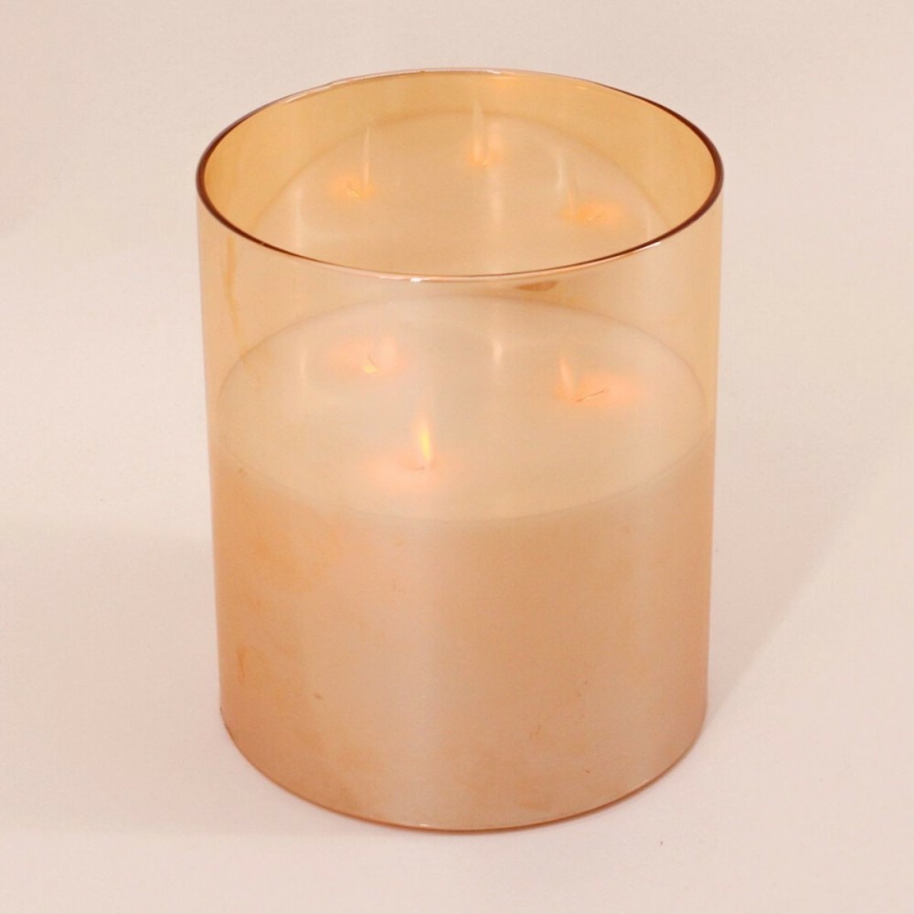 Bougie led 3 flammes 18cm, diane