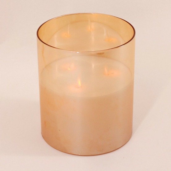 Bougie led 3 flammes 18cm, diane