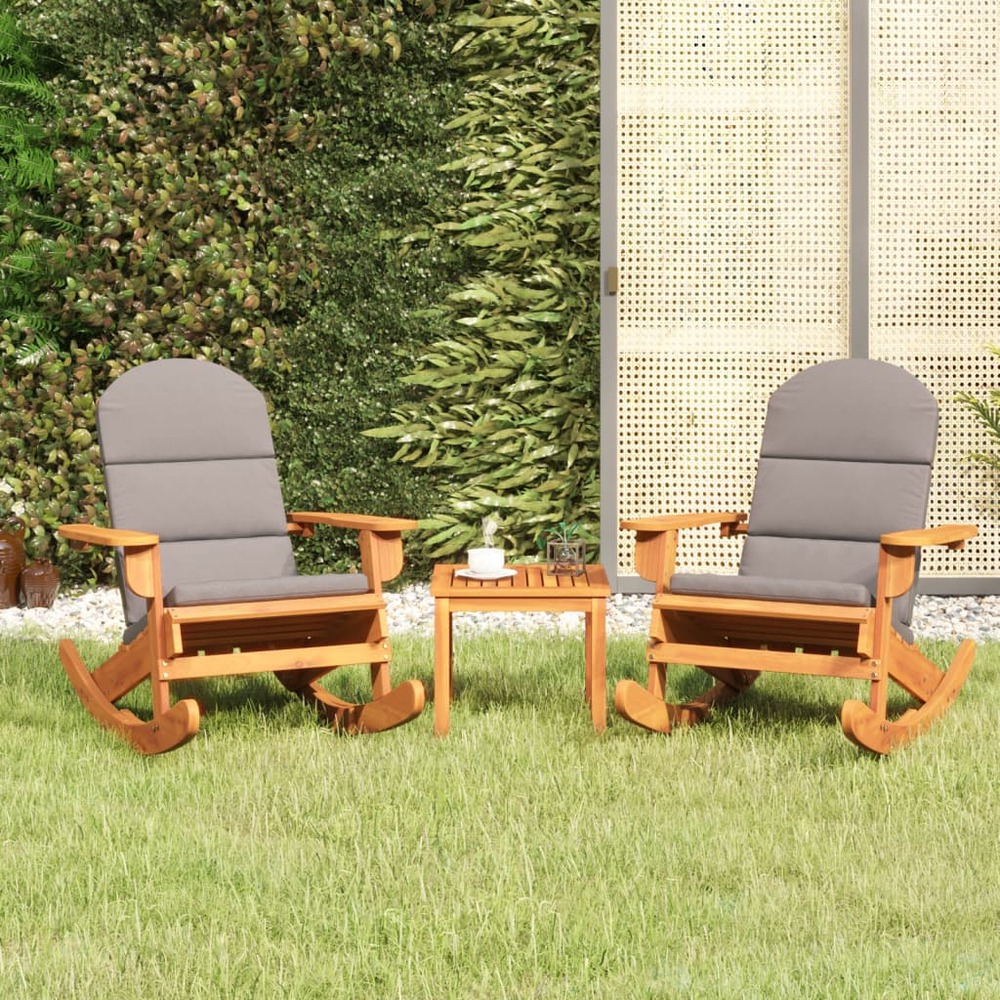 Ensemble de salon de jardin adirondack 3 pcs bois acacia solide