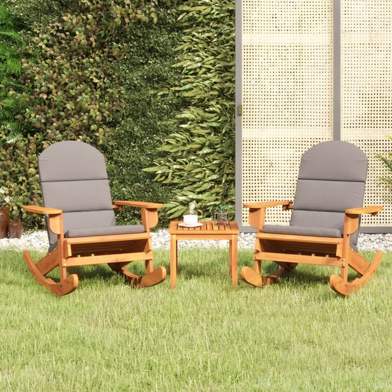 Ensemble de salon de jardin adirondack 3 pcs bois acacia solide