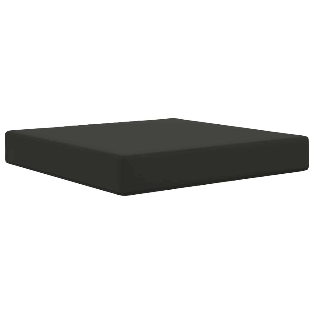 Coussin de canapé d'extérieur polyester noir 60 x 60 cm