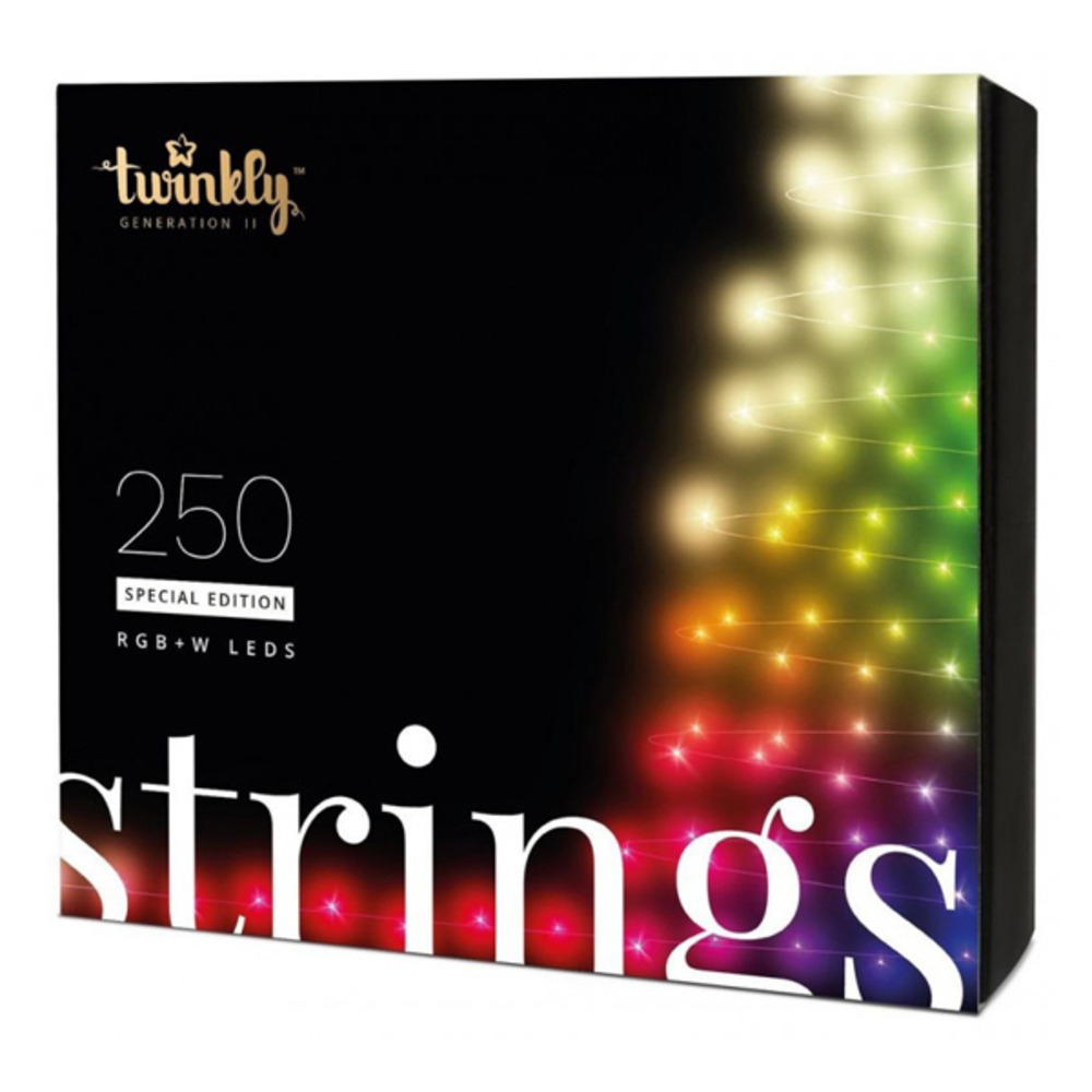 Guirlande connectéee ip44 20m 250 leds multicolores rgbw twinkly strings
